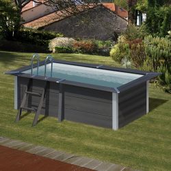 Piscine bois composite rectangulaire 3,26 x 1,86 x h0,96m