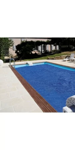 Bâche à bulles prédécoupée rectangulaire non bordée - toute piscine