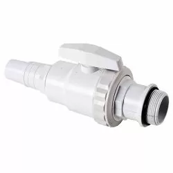 Vanne d'arrêt 1/4 de tour et embout cannelé 32/38mm Gre Vanne d'arrêt 1/4 de tour et embout cannelé 32/38mm Gre