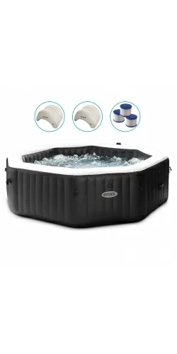 Spa Intex Pure Spa Carbone bulles et jets 4 places