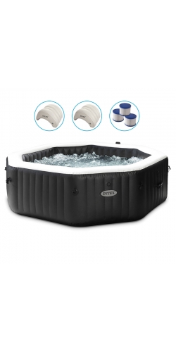 Spa Intex Pure Spa Carbone bulles et jets 6 places