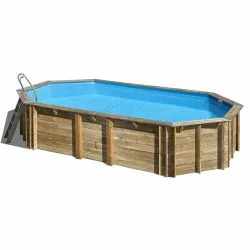 Piscine bois Orange 7,55 x 4,56 x h1,46m