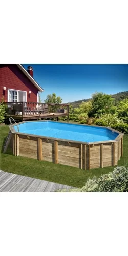Piscine bois Orange 7,55 x 4,56 x h1,46m