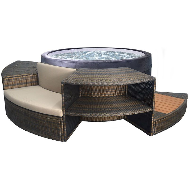 Spa semi-rigide NetSpa Vita 4 places avec mobilier Spa semi-rigide NetSpa Vita 4 places avec mobilier