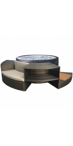 Spa semi-rigide NetSpa Vita 4 places avec mobilier