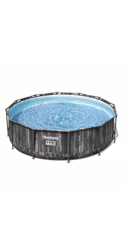 Piscine Bestway Ronde Steel Pro Max Decor Bois 3,66 x h1,00m
