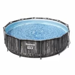 Piscine Bestway Ronde Steel Pro Max Decor Bois 3,66 x h1,00m