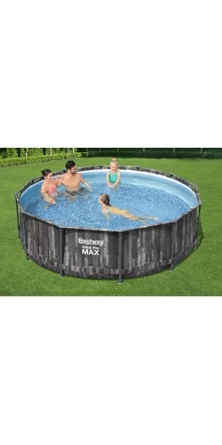 Piscine Bestway Ronde Steel Pro Max Decor Bois 3,66 x h1,00m