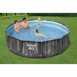 Piscine Bestway Ronde Steel Pro Max Decor Bois 3,66 x h1,00m