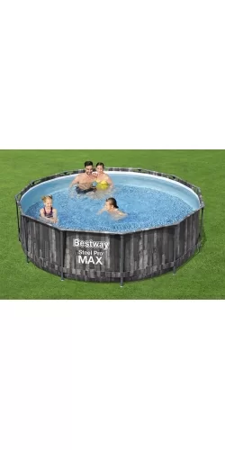 Piscine Bestway Ronde Steel Pro Max Decor Bois 3,66 x h1,00m