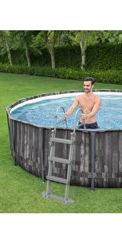 Piscine Bestway Ronde Steel Pro Max Decor Bois 3,66 x h1,00m