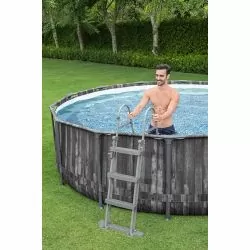 Piscine Bestway Ronde Steel Pro Max Decor Bois 3,66 x h1,00m
