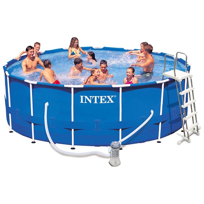 Piscine tubulaire Intex ronde Metal frame 4,57 x h1,22m