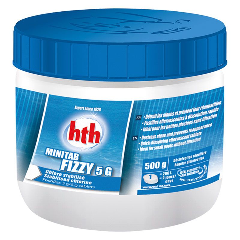 HTH Minitab Fizzy pastilles chlore stabilisé pour petites piscines