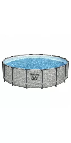 Piscine Bestway Ronde Steel Pro Max Decor Pierre 4,88 x h1,22m