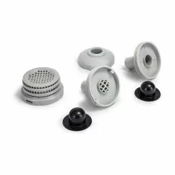 Lot de 2 petites crépines avec bouchons pour piscine Intex