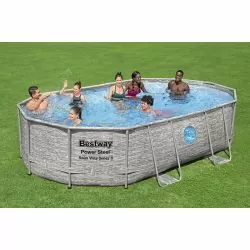 Piscine Bestway Power Steel Swim Vista décor pierre 4,88 x 3,05 h1,07m Piscine Bestway Power Steel Swim Vista décor pierre 4,88 x 3,05 h1,07m