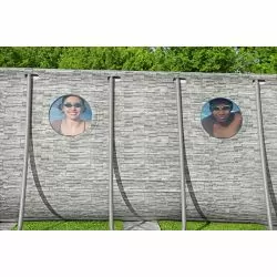 Piscine Bestway Ovale Power Steel décor pierre 5,49 x 2,74 h1,22m