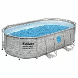 Piscine Bestway Ovale Power Steel Swim Vista décor pierre 4,27 x 2,50 h1,00m Piscine Bestway Ovale Power Steel Swim Vista décor pierre 4,27 x 2,50 h1,00m