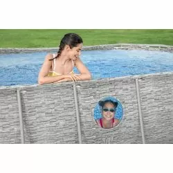 Piscine Bestway Ovale Power Steel Swim Vista décor pierre 4,27 x 2,50 h1,00m Piscine Bestway Ovale Power Steel Swim Vista décor pierre 4,27 x 2,50 h1,00m