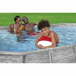 Piscine Bestway Ovale Power Steel Swim Vista décor pierre 4,27 x 2,50 h1,00m Piscine Bestway Ovale Power Steel Swim Vista décor pierre 4,27 x 2,50 h1,00m