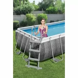 Piscine Bestway Rectangulaire Décor Rotin 4,04 x 2,01 h1,00m