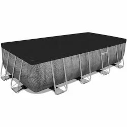 Piscine Bestway Power Steel Décor Rotin 4,88 x 2,44 h1,22m