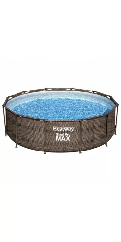 Piscine Bestway Ronde Steel Pro Max Decor Rotin 3,66 x h1,00m