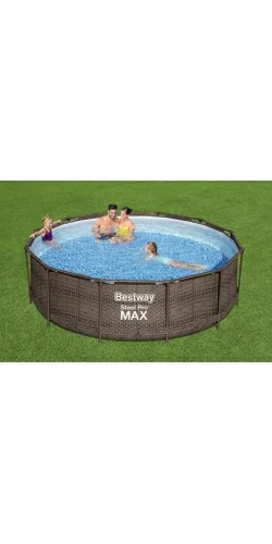 Piscine Bestway Steel Pro Max Decor Rotin 3,66 x h1,00m