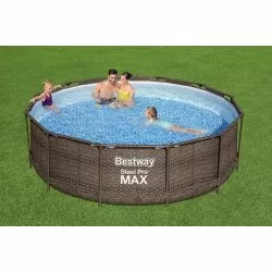 Piscine Bestway Steel Pro Max Decor Rotin 3,66 x h1,00m