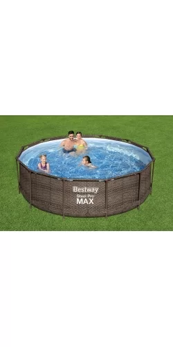 Piscine Steel Pro Max Decor Rotin 3,66 x h1,00m