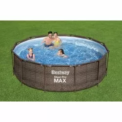 Piscine Steel Pro Max Decor Rotin 3,66 x h1,00m