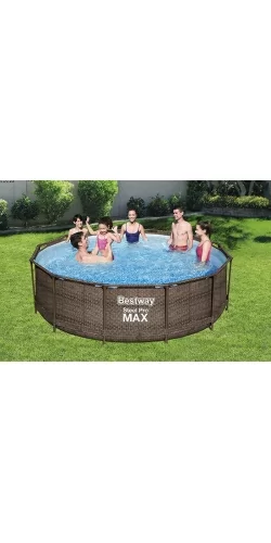 Piscine Bestway Ronde Decor Rotin 3,66 x h1,00m