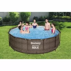 Piscine Bestway Ronde Decor Rotin 3,66 x h1,00m