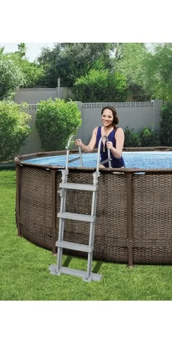 Piscine Bestway Ronde Steel Pro Max Decor Rotin 3,66 x h1,00m