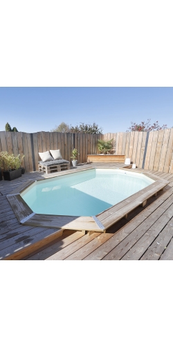 Piscine bois Azura Ubbink 6,10 x 4,00 x h1,20m