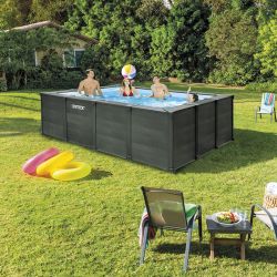 Piscine Intex Graphite 4,00 x 3,00 h1,24m tubulaire