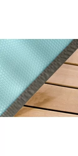 Bâche à bulles luxe SolGuard pour piscine bois Sunbay Gre octogonale allongée
