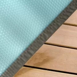 Bâche à bulles luxe SolGuard pour piscine bois Ubbink octogonale