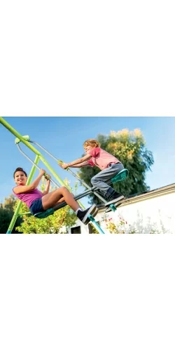 Portique Intex 2 agrès face a face et balançoire couleurs