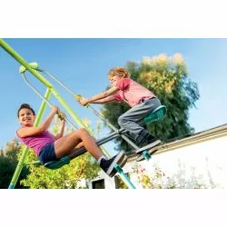 Portique Intex 2 agrès face a face et balançoire couleurs