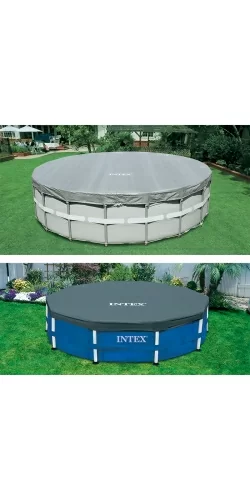 Bâche de protection pour piscine Intex tubulaire ronde