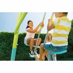 Portique Intex 3 agrès face a face et 2 balançoires couleurs