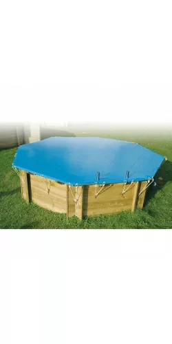 Bâche d'hivernage pour piscine bois Ubbink hexagonale