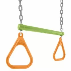 Portique Intex 4 agrès face a face, anneaux et 2 balançoires couleurs