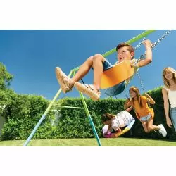 Portique Intex 3 agrès nid d'oiseau et 2 balançoires couleurs