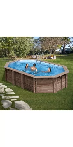 Piscine bois Macadamia 6,32 x 3,55 x h1,30 m
