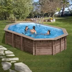 Piscine bois Macadamia 6,32 x 3,55 x h1,30 m
