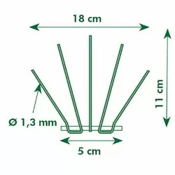 Bande de pics métalliques anti-oiseaux