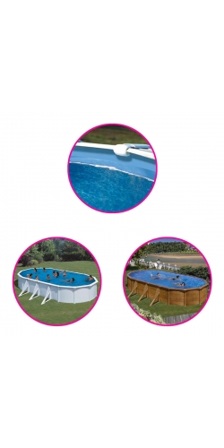 Liner piscine acier Gre ovale fixation overlap